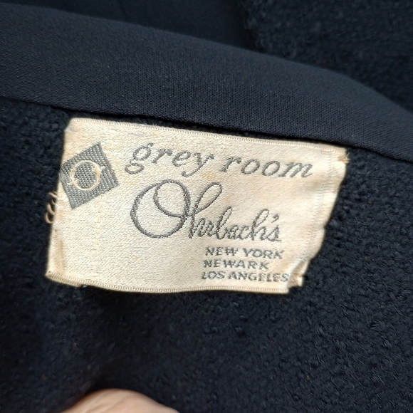 Vintage nubby black wool swing jacket with pockets from Ohrboch's Grey Room - Picture 4 of 10